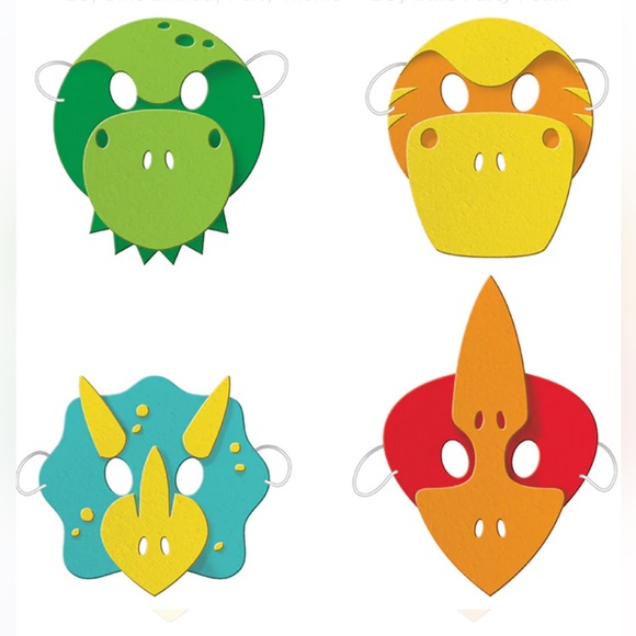 Dinosaur Foam Masks, 4 Pack, NWT - Picture 5 of 7